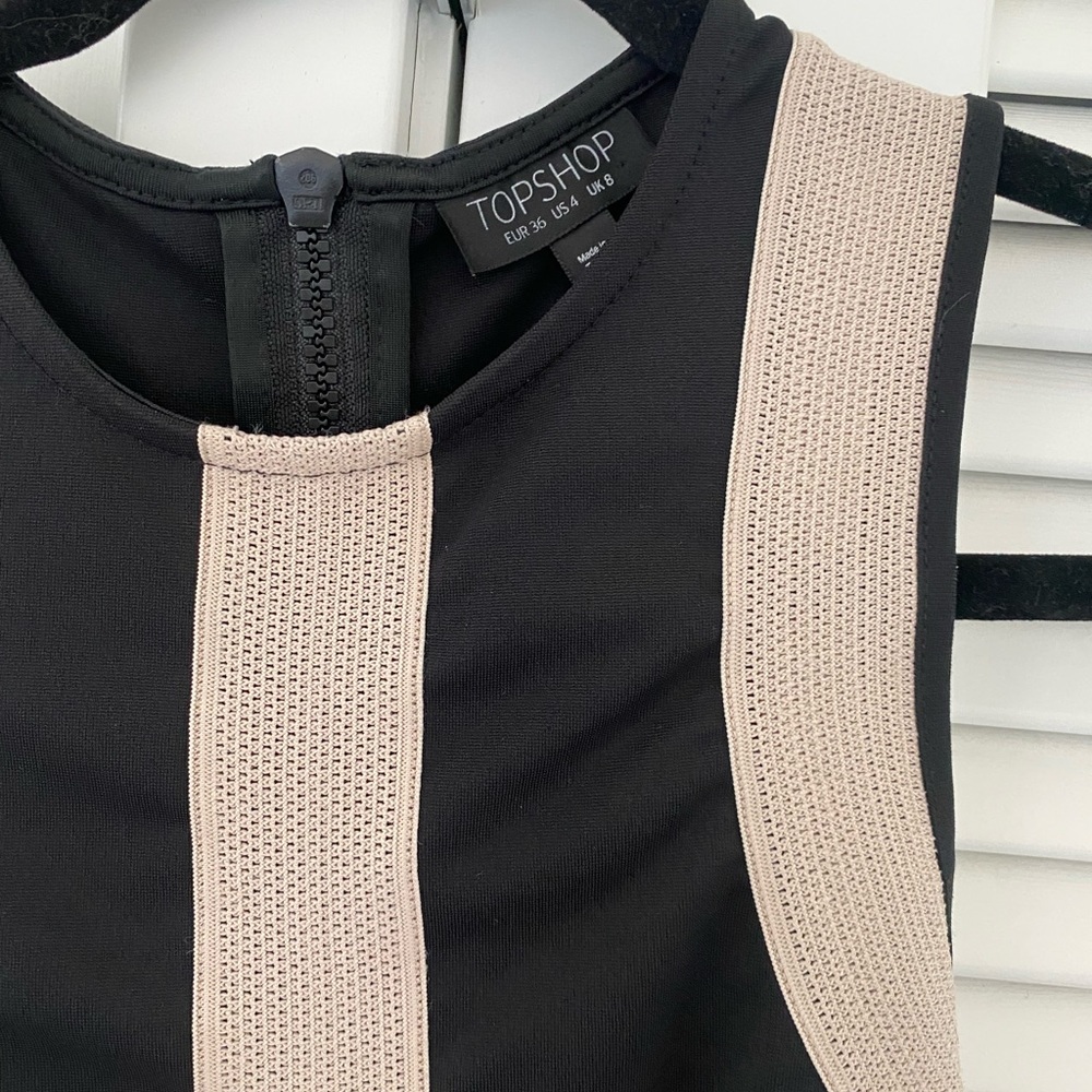 Topshop black/nude bodysuit
